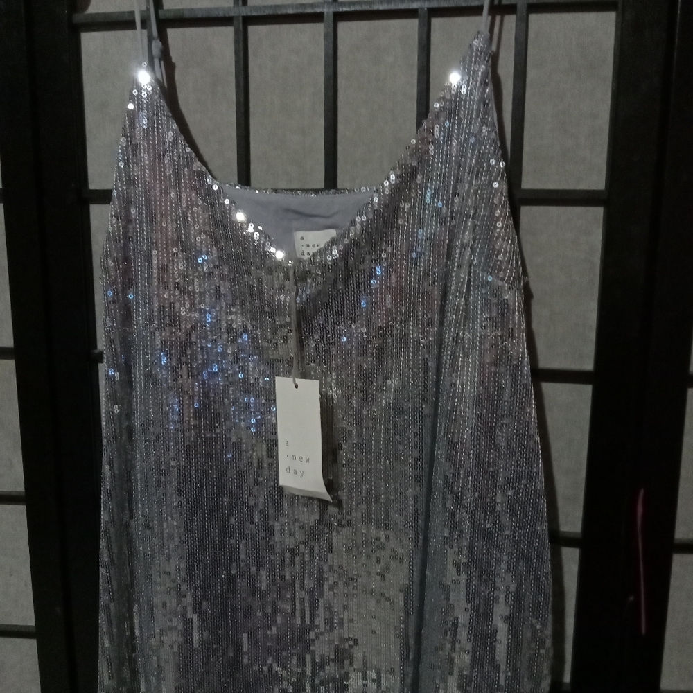 Sequined slip dress size M
